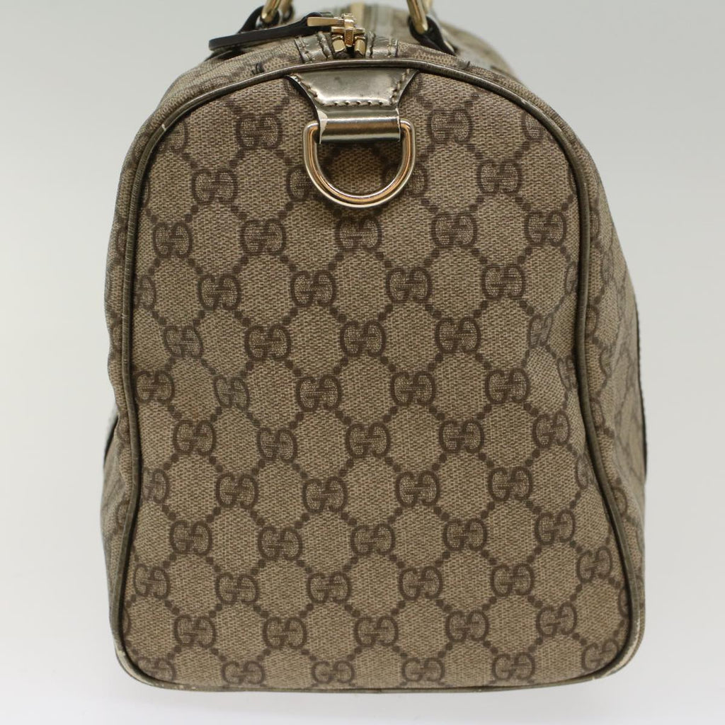 GUCCI GG Canvas Boston Bag PVC Leather Beige 193603  yk7999B
