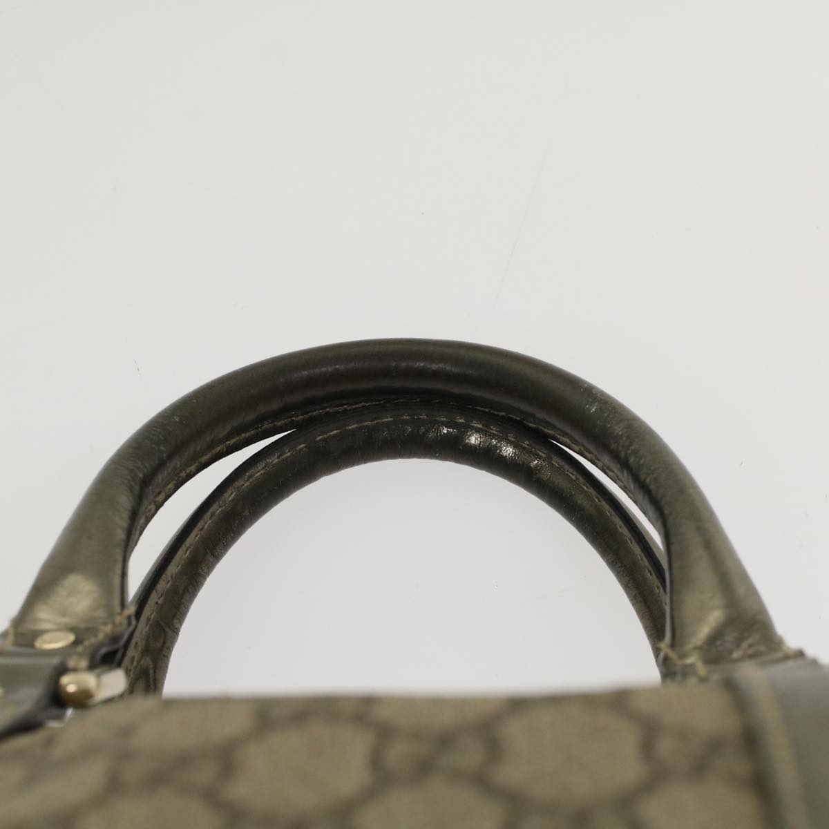 GUCCI GG Canvas Boston Bag PVC Leather Beige 193603  yk7999B