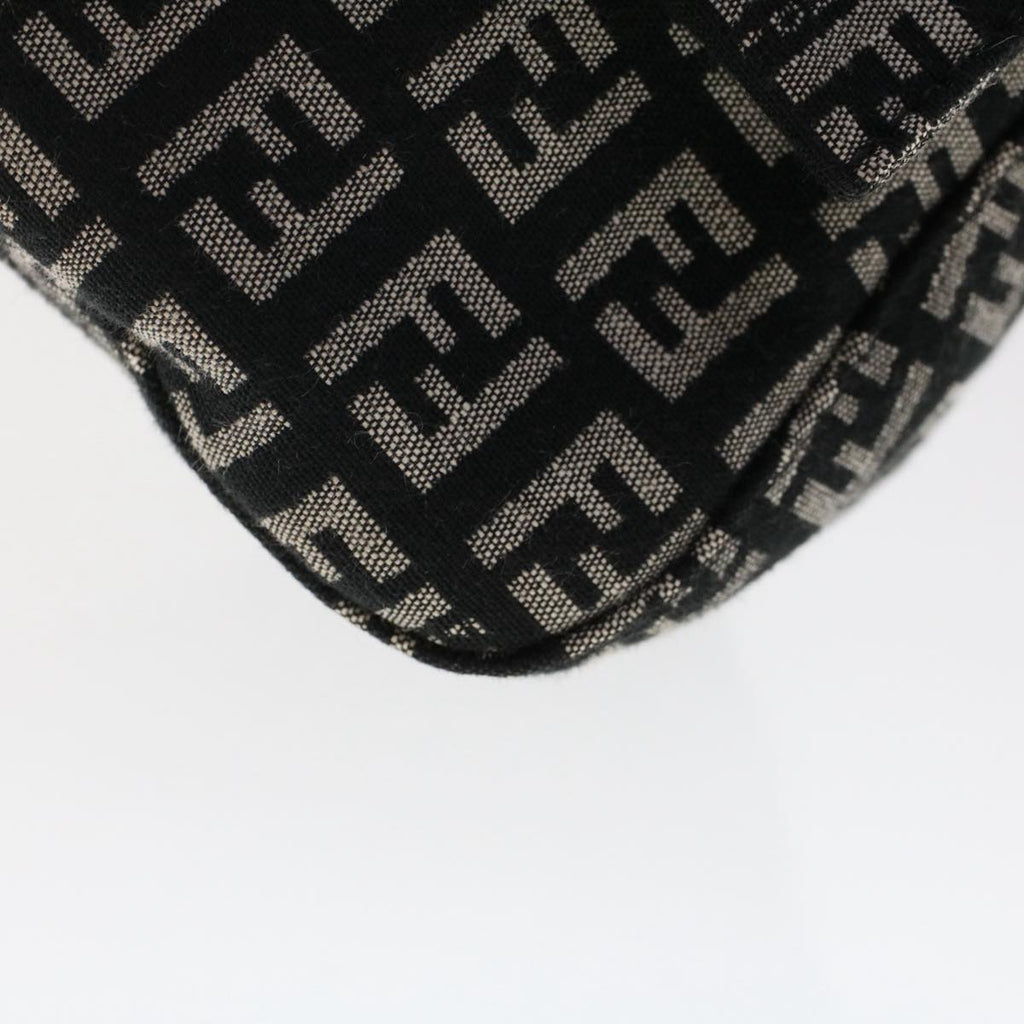 FENDI Zucchino Canvas Mini mamma bucket Hand Bag Black  yk8027