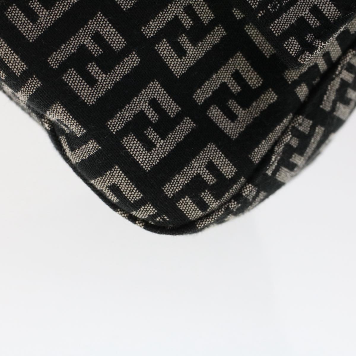FENDI Zucchino Canvas Mini mamma bucket Hand Bag Black  yk8027