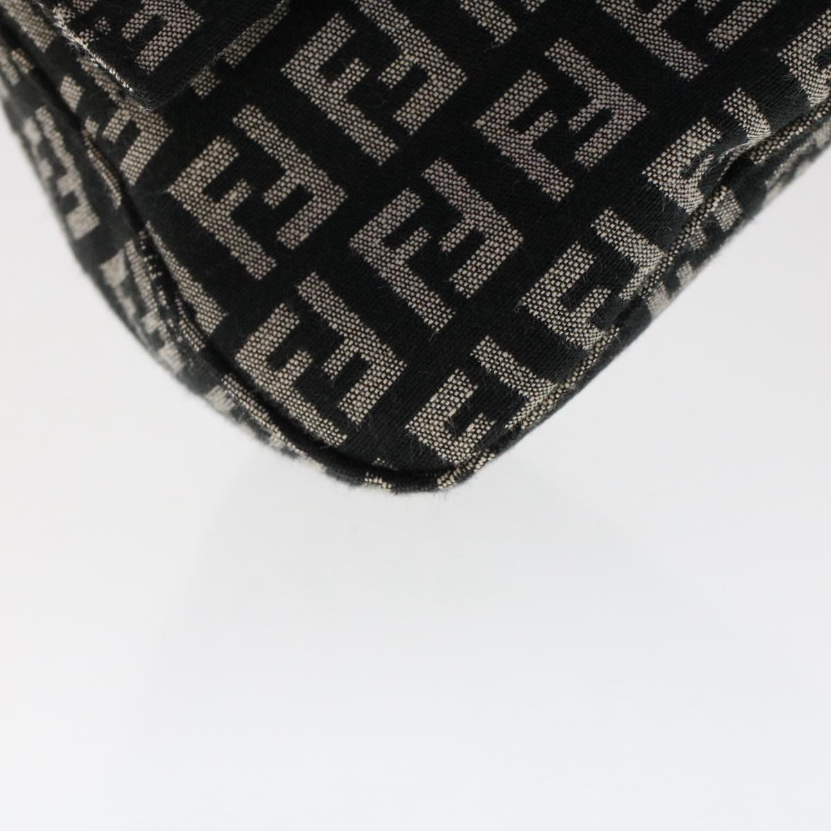 FENDI Zucchino Canvas Mini mamma bucket Hand Bag Black  yk8027