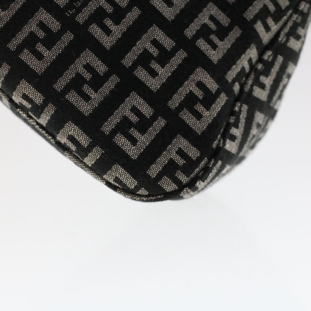 FENDI Zucchino Canvas Mini mamma bucket Hand Bag Black  yk8027