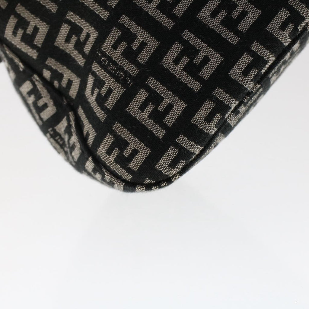 FENDI Zucchino Canvas Mini mamma bucket Hand Bag Black  yk8027