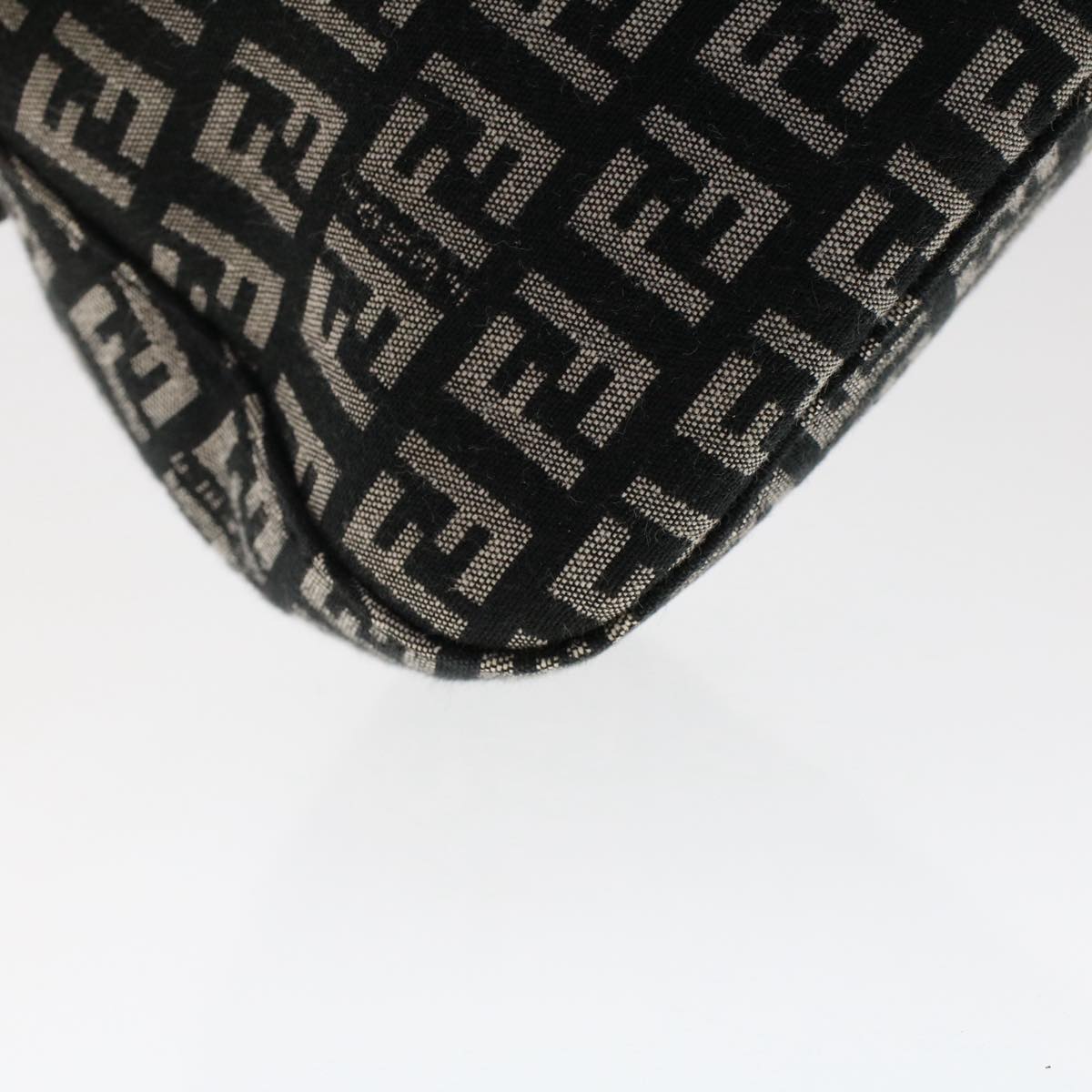 FENDI Zucchino Canvas Mini mamma bucket Hand Bag Black  yk8027