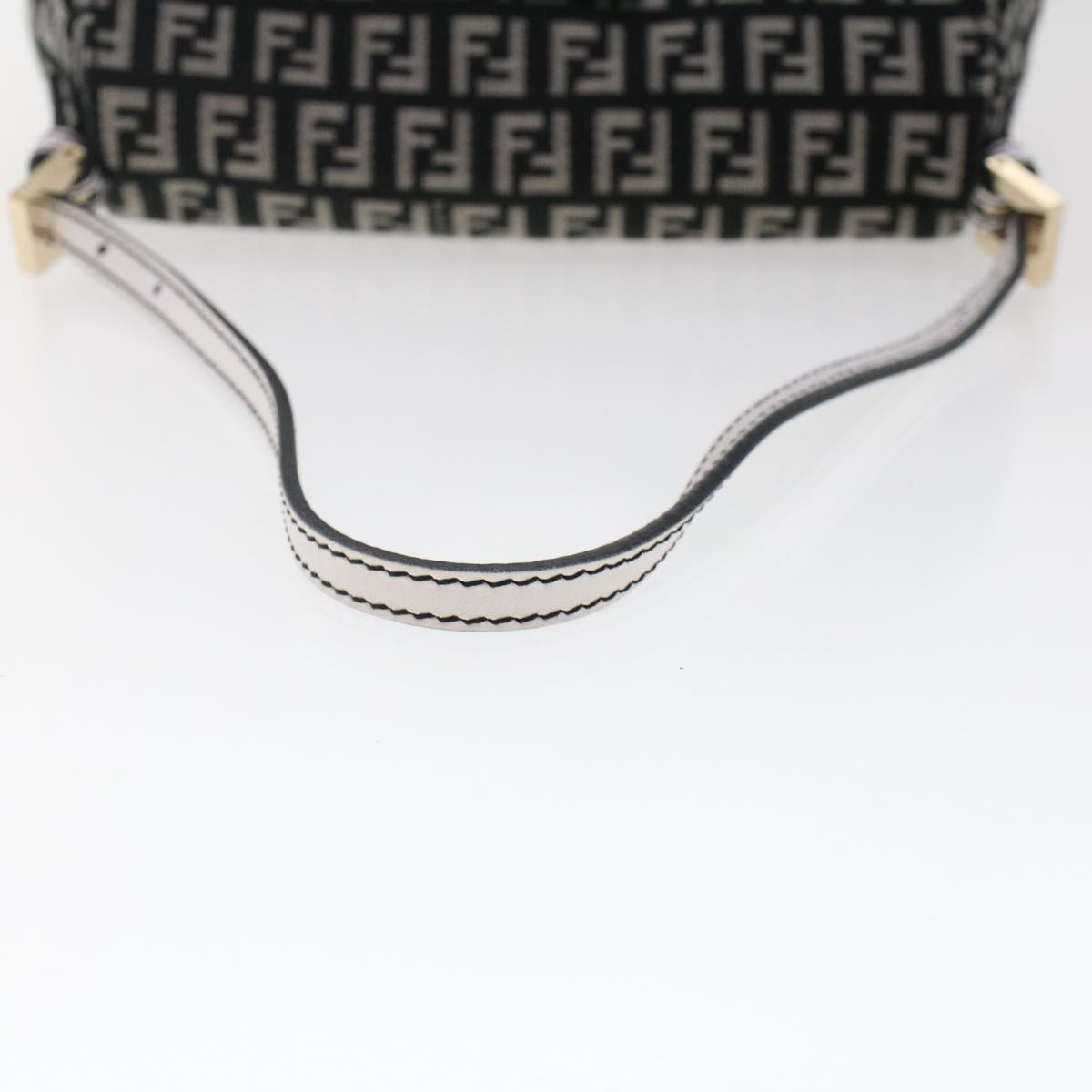 FENDI Zucchino Canvas Mini mamma bucket Hand Bag Black  yk8027