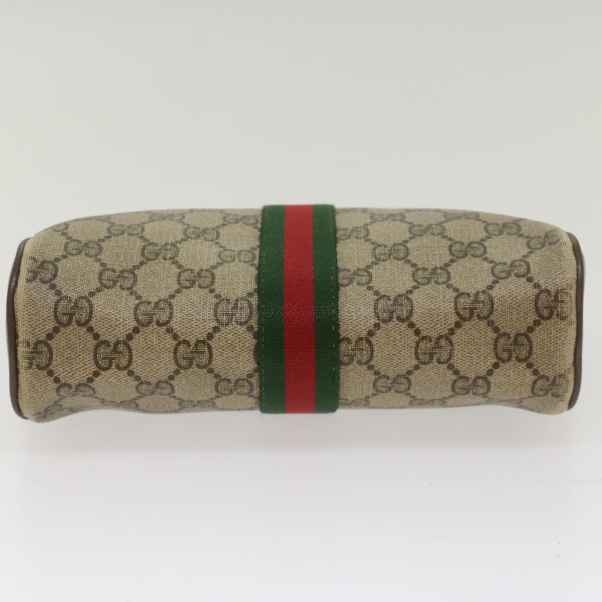GUCCI GG Canvas Web Sherry Line Clutch Bag Beige Red Green 56.01.012  yk8055