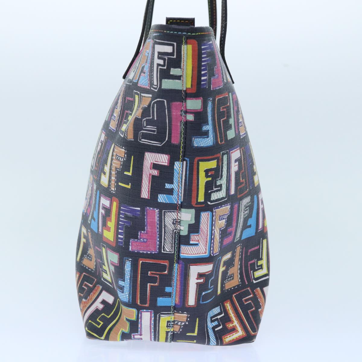 FENDI Zucca Canvas Tote Bag Multicolor 8BH185  yk8065