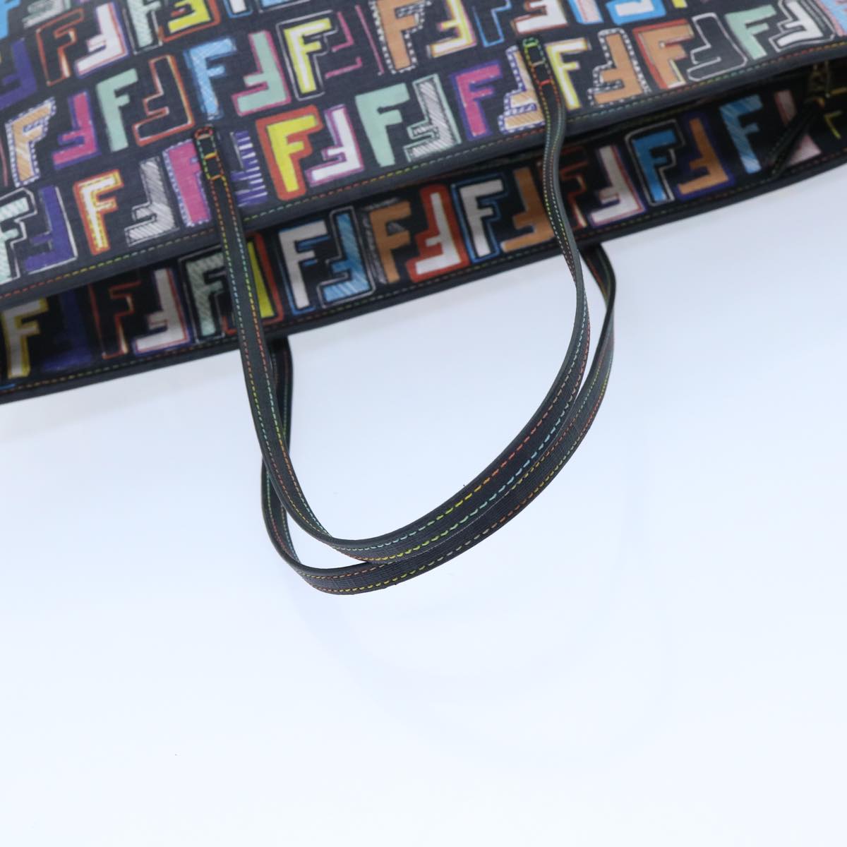 FENDI Zucca Canvas Tote Bag Multicolor 8BH185  yk8065