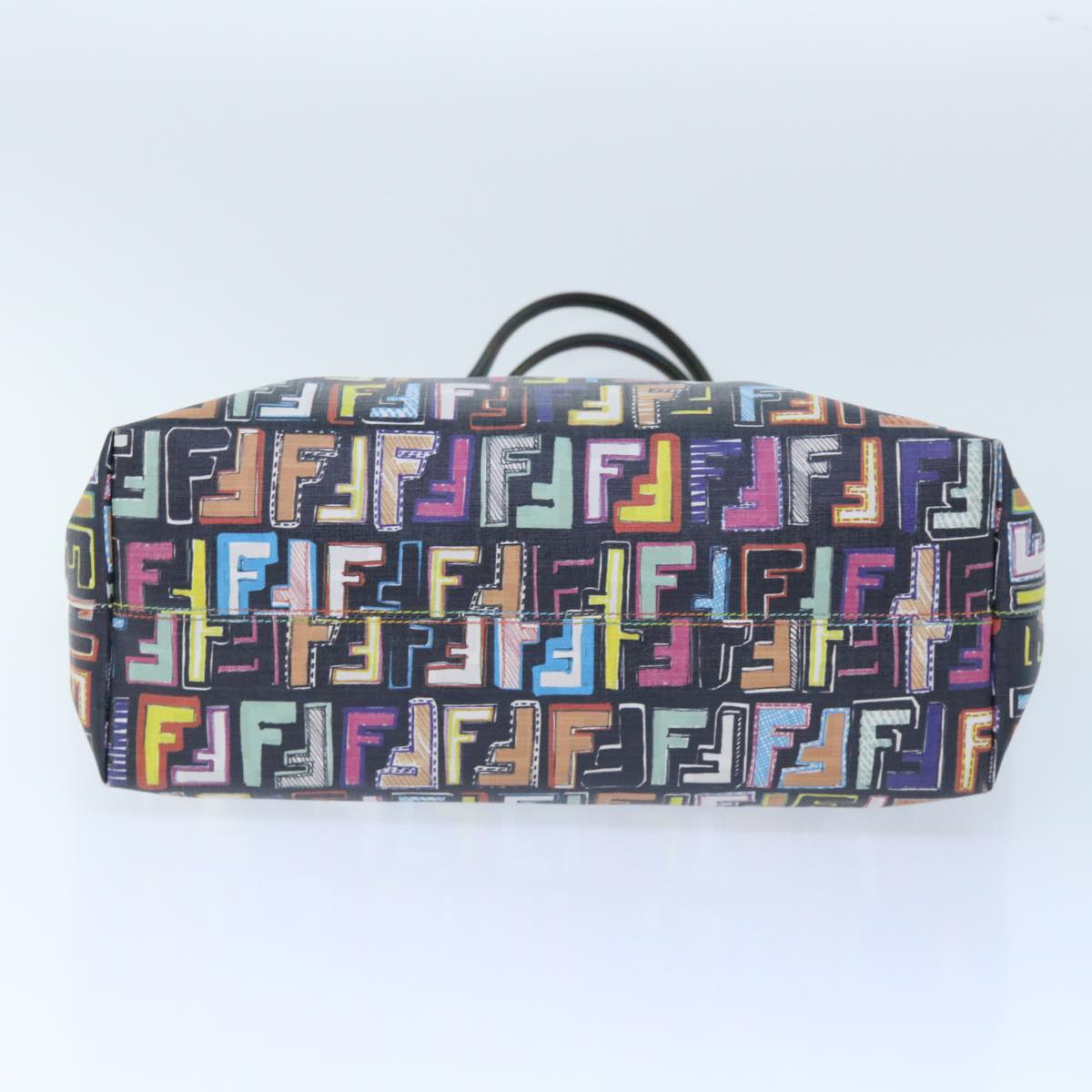 FENDI Zucca Canvas Tote Bag Multicolor 8BH185  yk8065