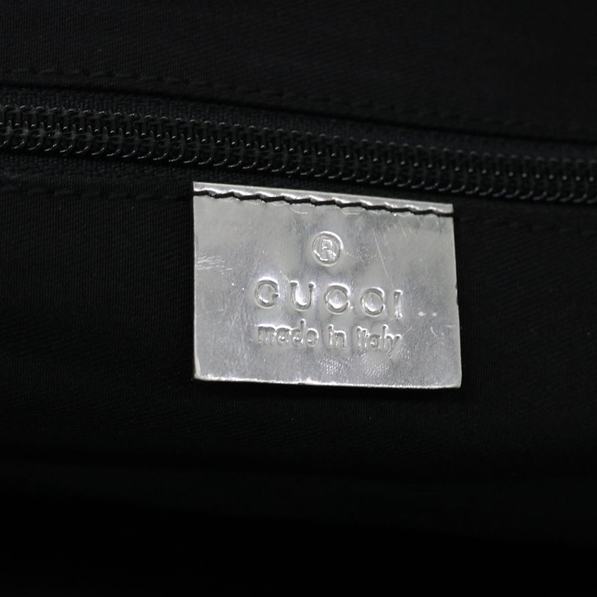 GUCCI GG Canvas Sherry Line Tote Bag Silver Blue gray 131223  yt974